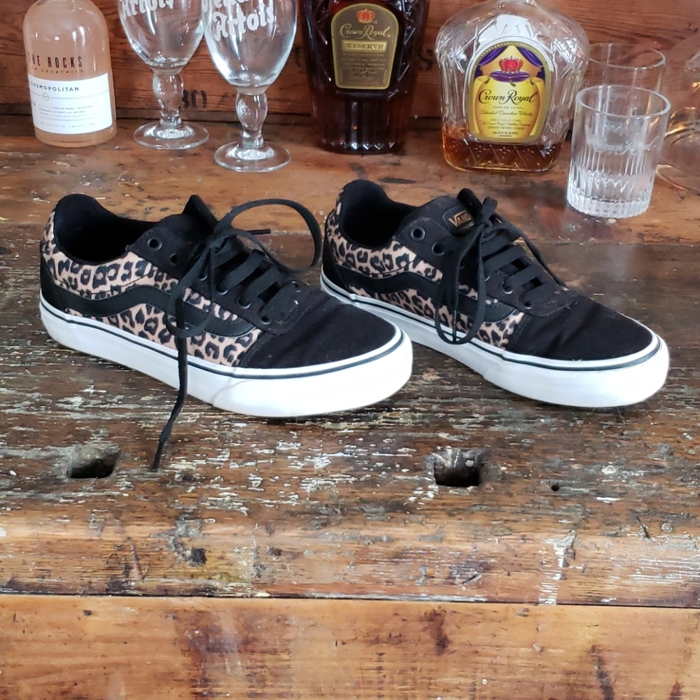 Vans leopard sneakers size 7